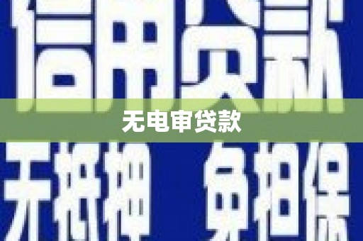 徐闻无电审贷款