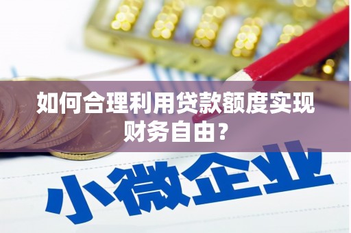 徐闻如何合理利用贷款额度实现财务自由？