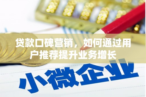 徐闻贷款口碑营销，如何通过用户推荐提升业务增长