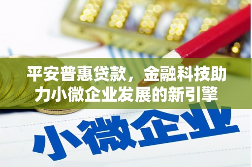 徐闻平安普惠贷款，金融科技助力小微企业发展的新引擎