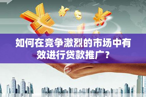 徐闻如何在竞争激烈的市场中有效进行贷款推广？