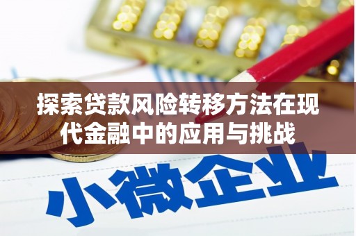 徐闻探索贷款风险转移方法在现代金融中的应用与挑战