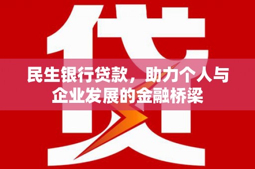 徐闻民生银行贷款，助力个人与企业发展的金融桥梁