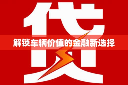 徐闻解锁车辆价值的金融新选择