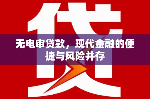 徐闻无电审贷款，现代金融的便捷与风险并存