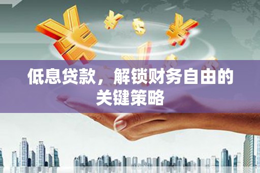 徐闻低息贷款，解锁财务自由的关键策略