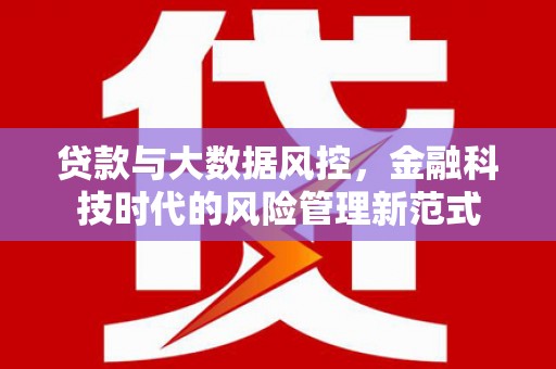 徐闻贷款与大数据风控，金融科技时代的风险管理新范式