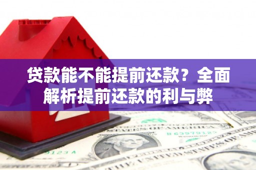 徐闻贷款能不能提前还款？全面解析提前还款的利与弊