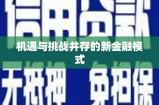 徐闻机遇与挑战并存的新金融模式