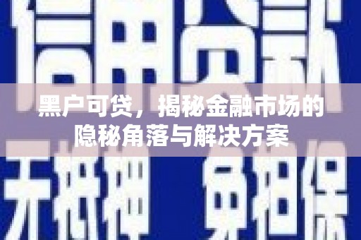 徐闻黑户可贷，揭秘金融市场的隐秘角落与解决方案