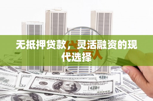 徐闻无抵押贷款，灵活融资的现代选择