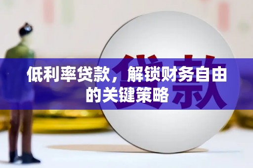 徐闻低利率贷款，解锁财务自由的关键策略