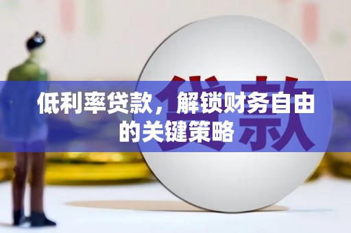 徐闻低利率贷款，解锁财务自由的关键策略
