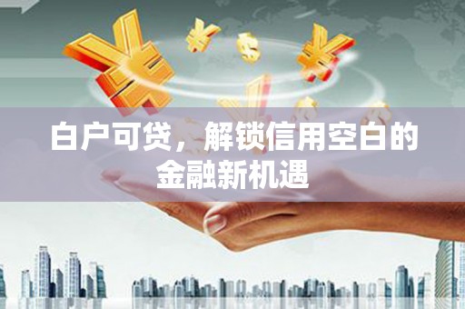 徐闻白户可贷，解锁信用空白的金融新机遇