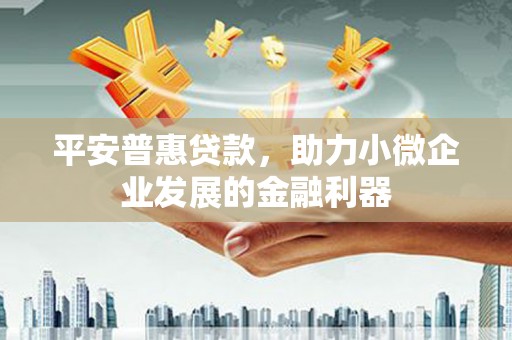 徐闻平安普惠贷款，助力小微企业发展的金融利器