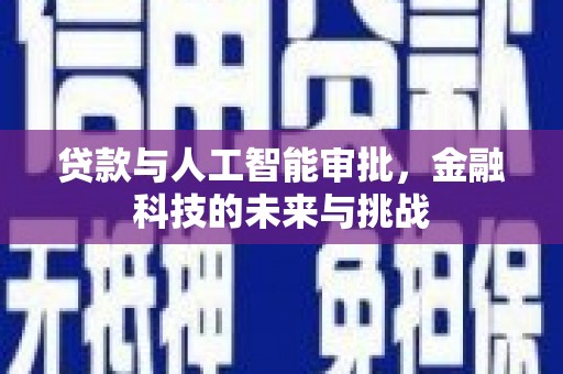 徐闻贷款与人工智能审批，金融科技的未来与挑战