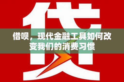 徐闻借呗，现代金融工具如何改变我们的消费习惯