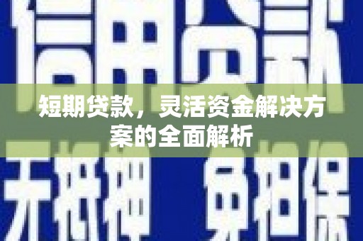徐闻短期贷款，灵活资金解决方案的全面解析