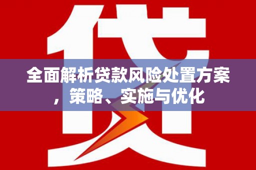 徐闻全面解析贷款风险处置方案，策略、实施与优化