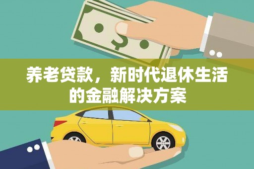徐闻养老贷款，新时代退休生活的金融解决方案